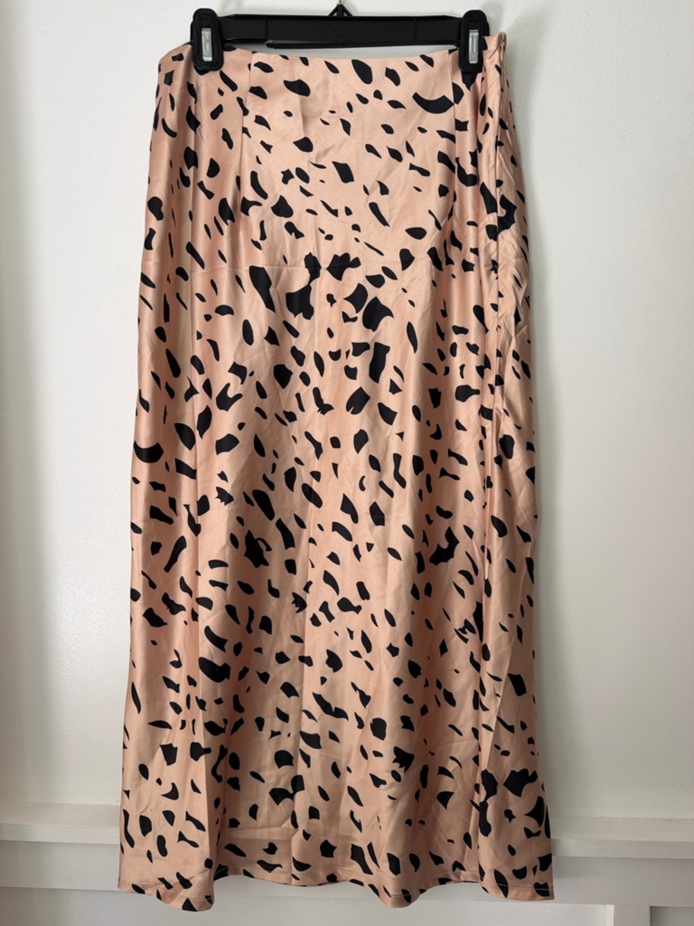 Women's Peach Animal-Print Midi Skirt